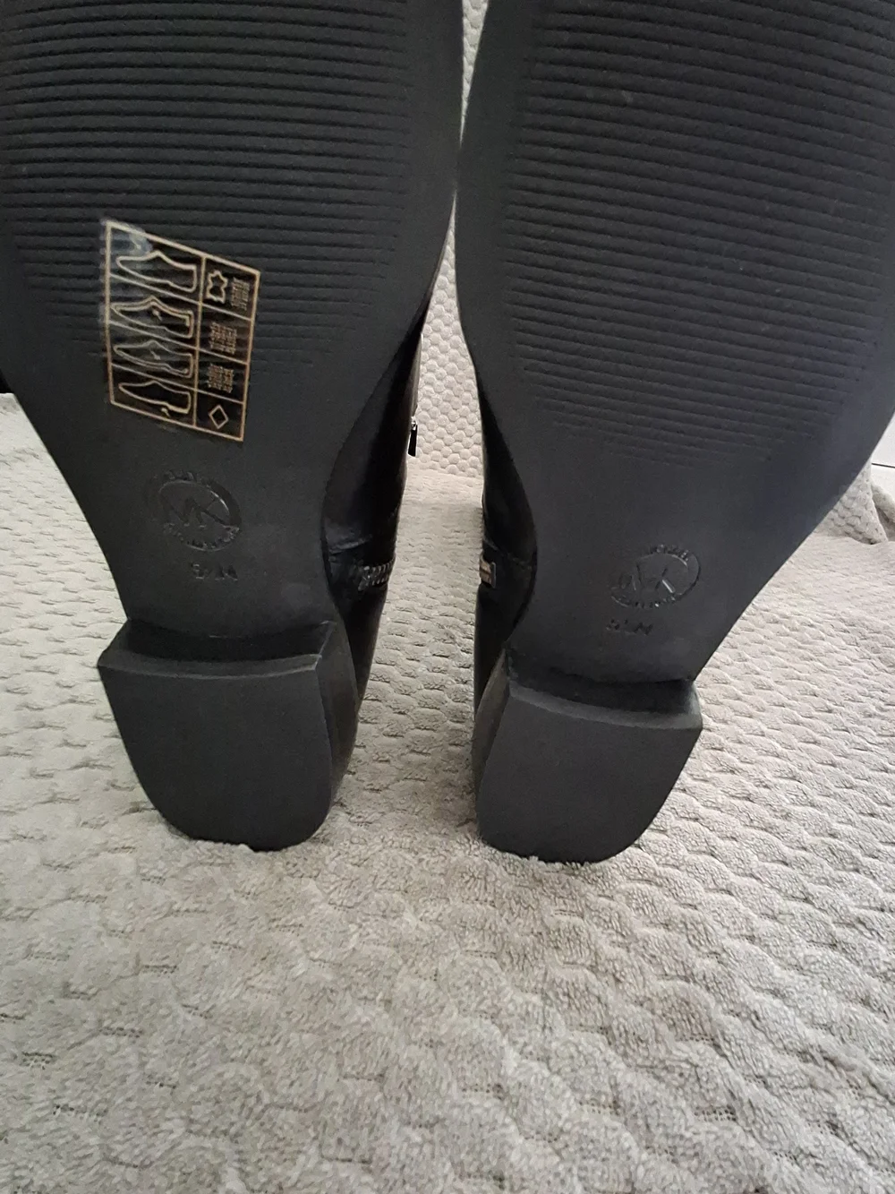 Michael Kors Hamilton Black Leather Tall Boots Size 5.5M